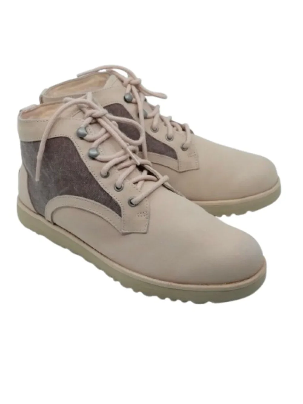 UGG~BETHANY CANVAS QUARTZ SHOES~Chukka Boots Leather Shearling Sz 9.5